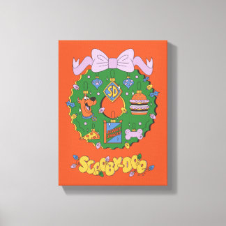 Toile Graphisme de couronne de Noël pour snack de Scooby