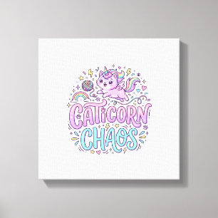 Toile Graphisme de produit pastel mignon chaos licorne c