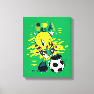 Toile Graphisme TWEETY™ Équipe Brésil Football