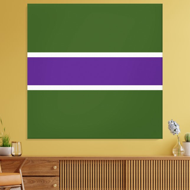 Toile Gras Athlétisme Forêt pourpre Vert Blancs (Insitu(Salon))