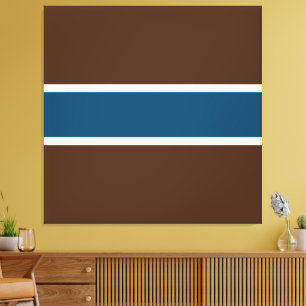 Toile Gras Athlétisme Océan Bleu Profond Brown Blancs