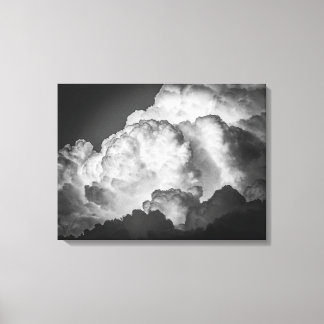Toile Gras Clouds Fluffants Canvas Art Imprimer