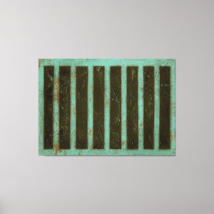 Toile Grate d'air turquoise contemporaine