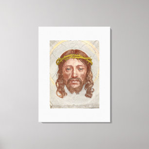 Toile Gravure du visage du Christ de Claude Mellan en 16