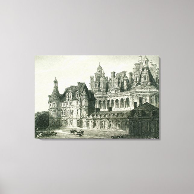 Toile Gravure historique du Château Chambord Thomas Allo (Recto)