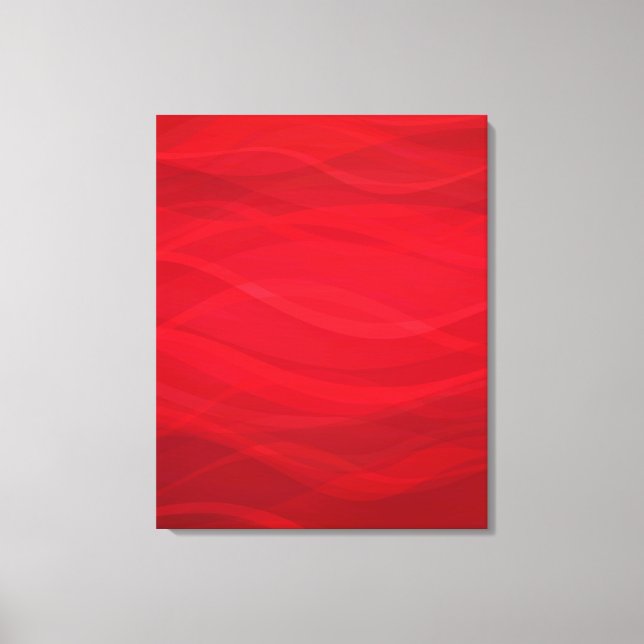 Toile Gravure rouge vagues abstrait graphique triptyque  (Recto)