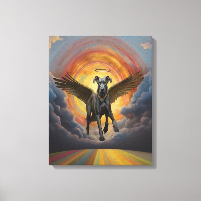 Toile Great Dane & Rainbow Bridge (Recto)