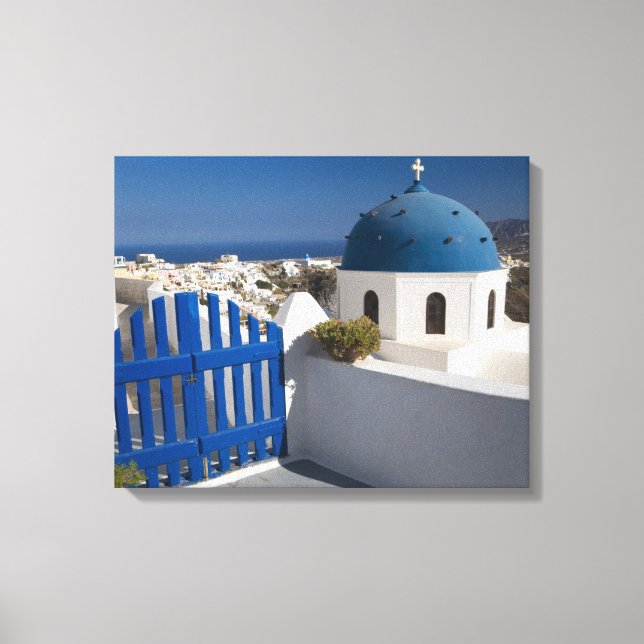 Toile Grèce et île grecque de Santorin depuis le (Recto)