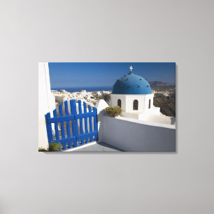 Toile Grèce et île grecque de Santorin depuis le