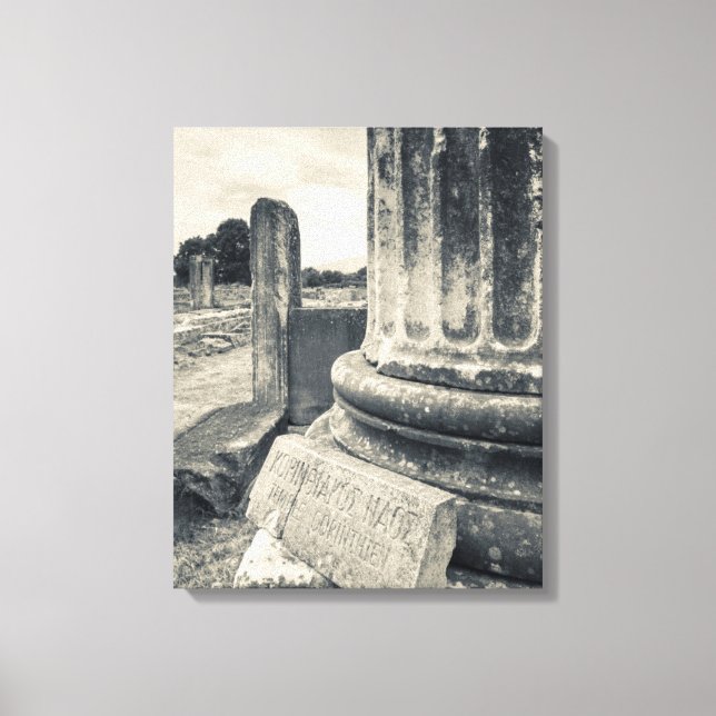 Toile Grèce, ruines d'une ville antique (Recto)