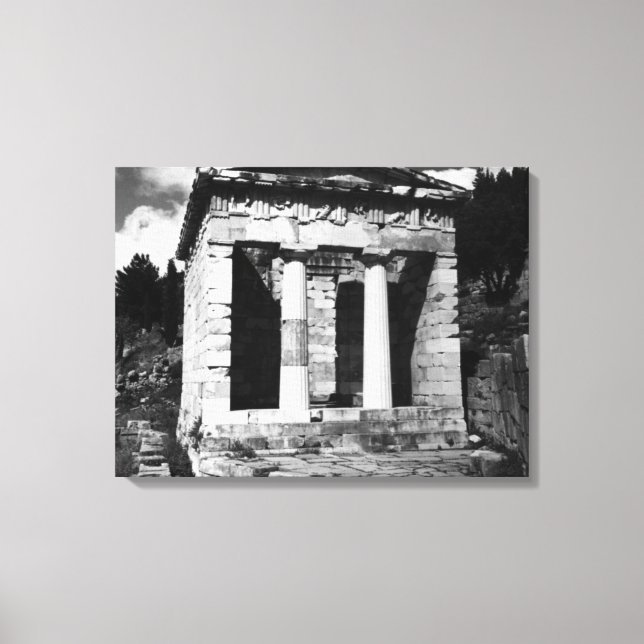 Toile Grèce vintage Delphi Athéna Trésorerie (Recto)