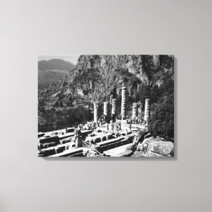 Toile Grèce vintage Temple d'Apollon Delphes