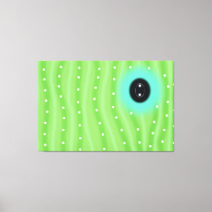 Toile Green Caterpillar Motif Gallery Wrap Wall Canvas