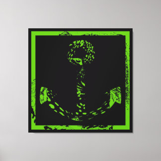Toile Green Lime Ancre Art