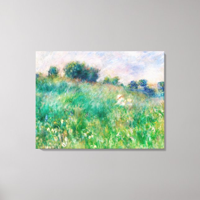 Toile Green Meadow par Renoir Impressionniste Peinture (Recto)