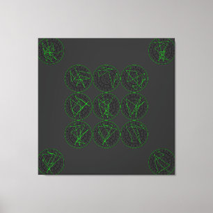 Toile Green Wealth Luck Série Sigil