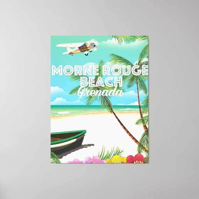 Toile Grenada Morne Rouge Beach Affiche de voyage (Recto)