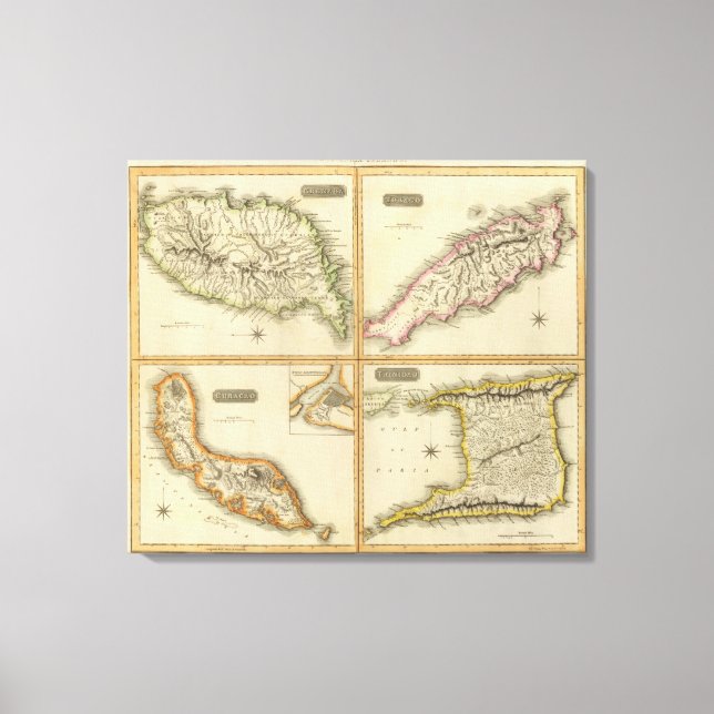 Toile Grenade, Tobago, Trinidad, Curaçao (Recto)