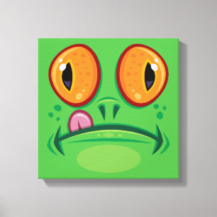 Toile Grenouille avec dessin sur la langue