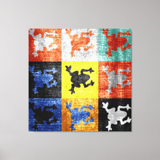 Toile Grenouille grunge art