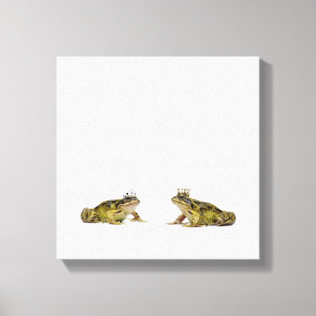 Toile Grenouille royale et reine se regardant (Recto)