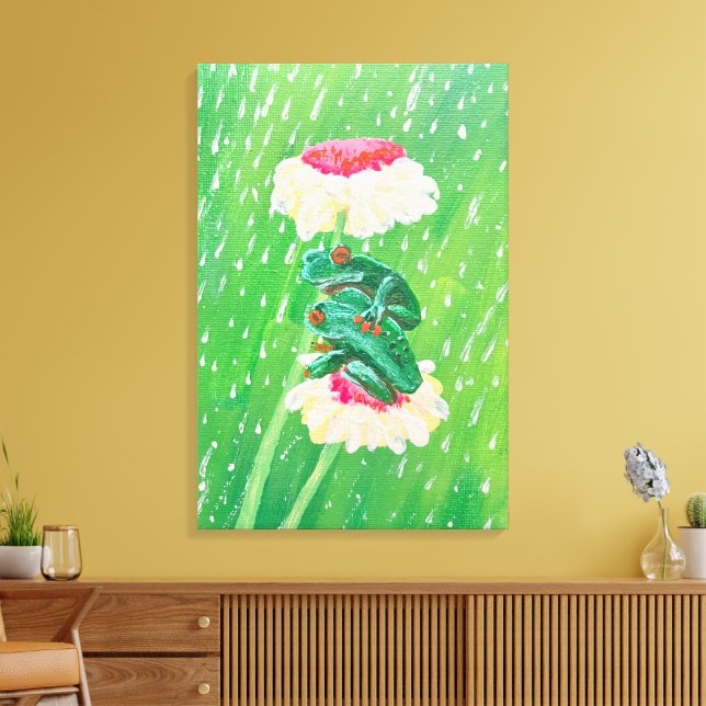 Toile Grenouilles sous la Pluie (Insitu(Salon))