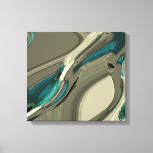 Toile Grey and Blue Abstract