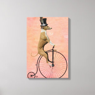 Toile Greyhound sur Black Penny Farthing