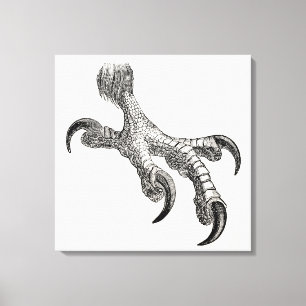 Toile Griffes d'oiseau personnalisées par griffe vintag