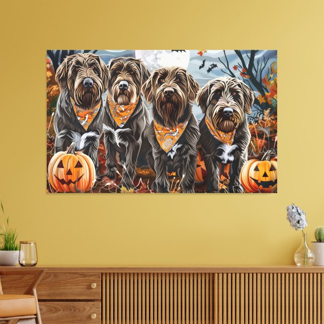 Toile Griffon à poil dur Halloween Épouvantable (Insitu(Salon))