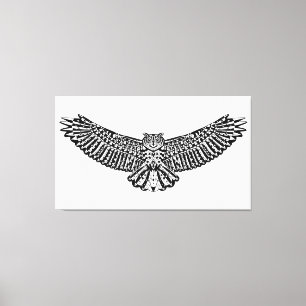 Toile Griffonnage 6 de hibou