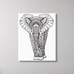 Toile Griffonnage 6 d'éléphant modelé par imaginaire