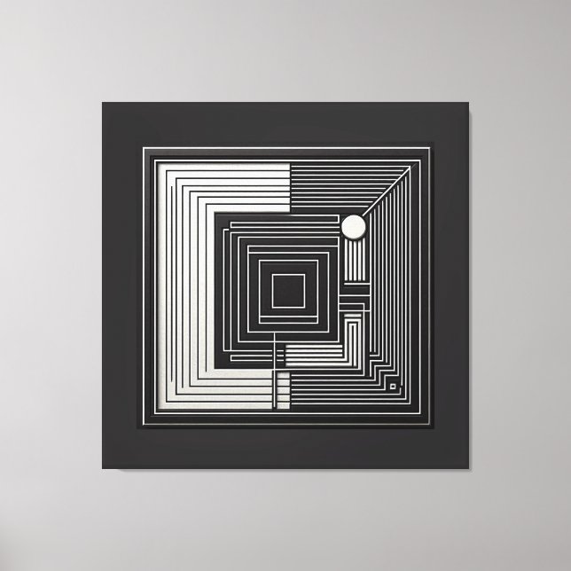 Toile Grille de profondeur géométrique (Recto)