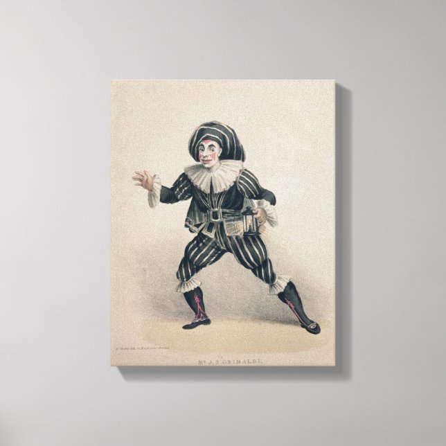 Toile Grimaldi comme Scaramouche, du Commedia dell'Ar (Recto)