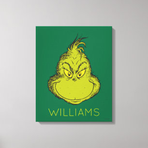 Toile Grinch Classique Ajoutez le nom de votre famille