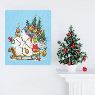 Toile Grinch Classique Le Grinch et le traîneau en fui