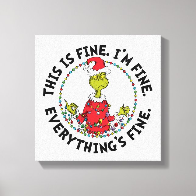 Toile Grinch | Tout va bien (Recto)