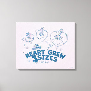 Toile Grinch's Heart Grew 3 Tailles