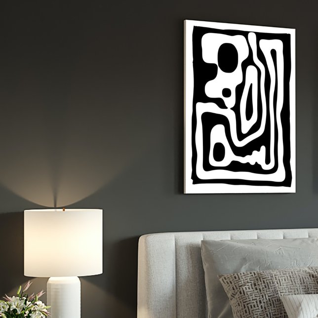 Toile Grip Vise : Noir et Blanc Abstrait (Créateur téléchargé)