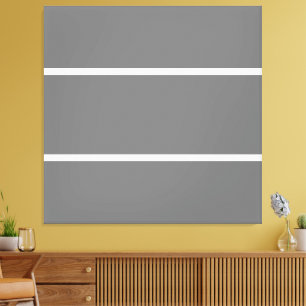 Toile Gris moyen contemporain Blanc horizontal rayures