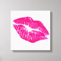 Gros Baiser Lèvres roses Canvas Moderne Art Mur