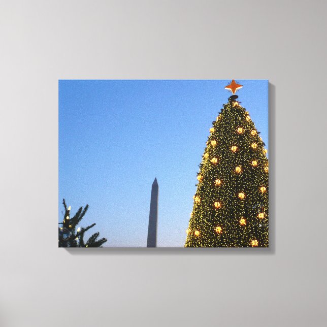Toile Gros et petits arbres de Noël II Vacances à DC (Recto)
