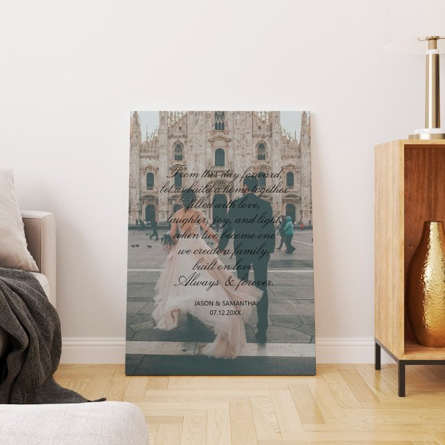 Toile Gros Mariage photo Vaches de calligraphie de scrip (Big Photo Wedding Gift Script Calligraphy Vows Canvas Print
)