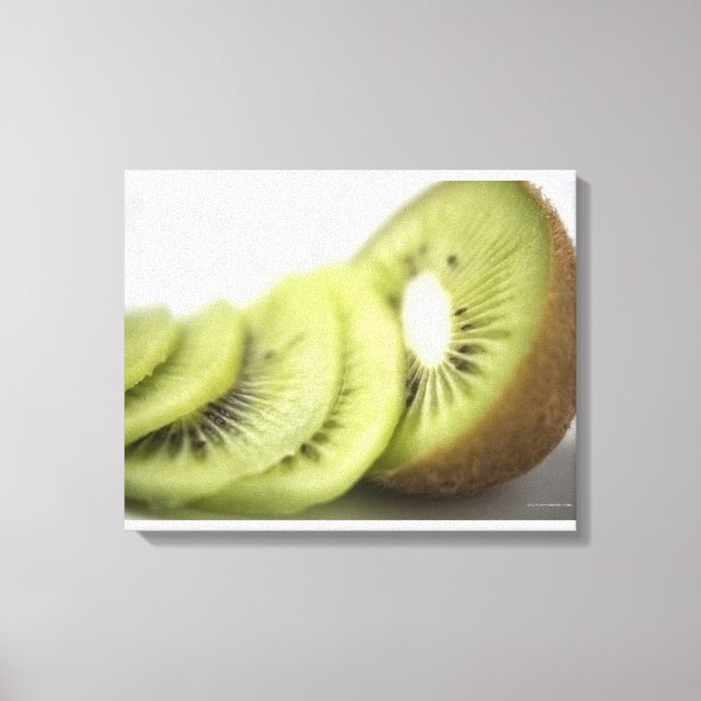 Toile Gros plan des tranches de kiwi (Recto)