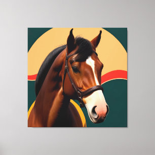Toile Gros plan d'un cheval élégant