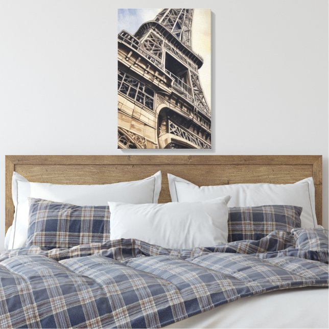 Toile Gros plan Tour Eiffel Paris Love City Travel (Insitu(Chambre))