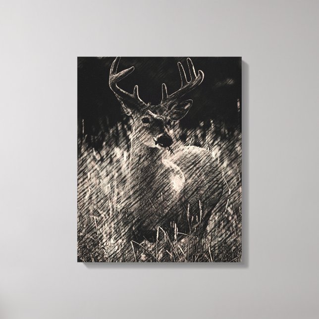 Toile Grosses prairies Buck Stretted Canvas Imprimer (Recto)