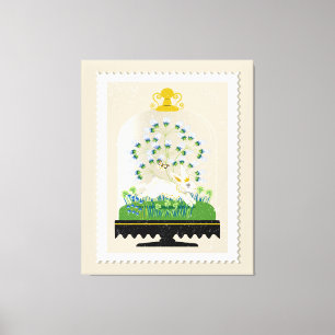 Toile Grotte botanique neutre Cloche Ferme française