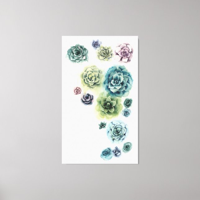 Toile Groupe de succulents (Recto)
