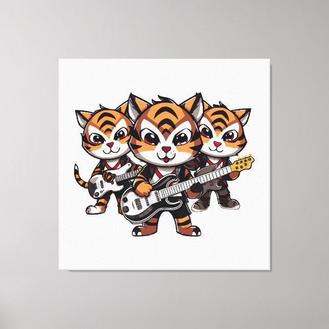 Toile Groupe de Tigres Jouant (Recto)